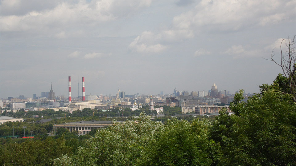 Вид на Москву со смотровой площадки Воробьёвы горы